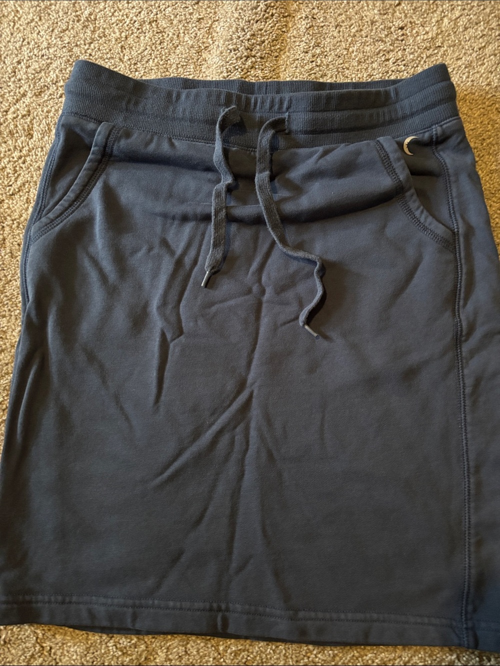 zyia blue Drawstring Midi Skirt with Pockets